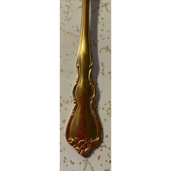 Wallace Gold Discretion Pattern Flatware Electroplate Set Of 3 Tablespoons NEW - Picture 4 of 7